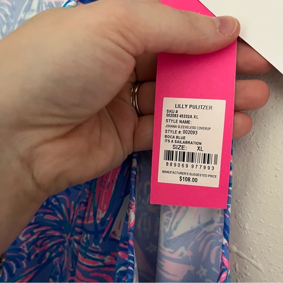 NWT Lilly Pulitzer Johana Cover Up Dress Sailabration XL - Picture 5 of 6